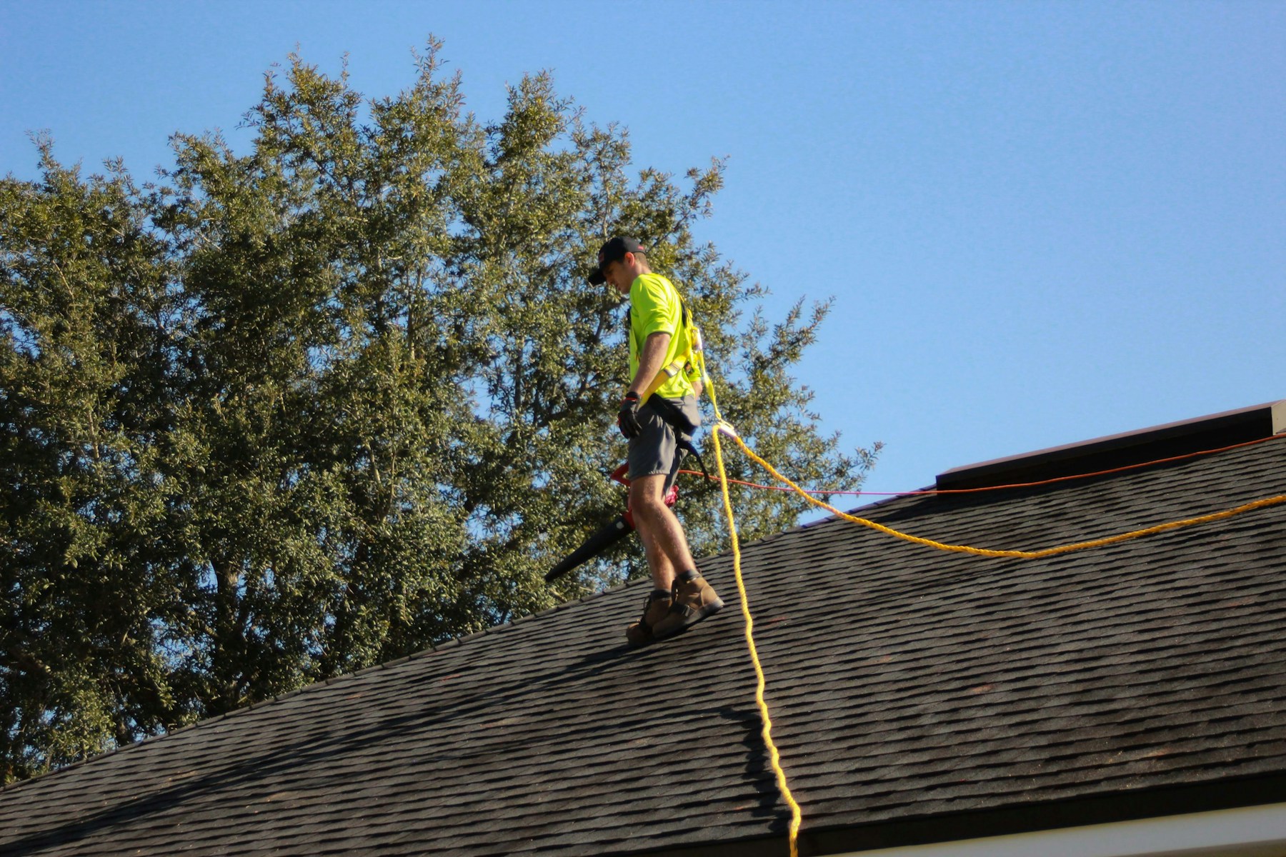Illustrative photograph of roof maintenance